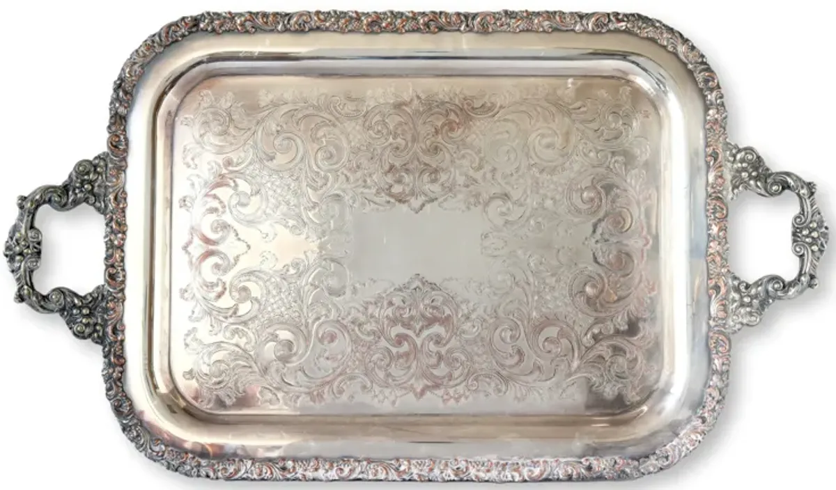 1920s English Silver-Plate Tray