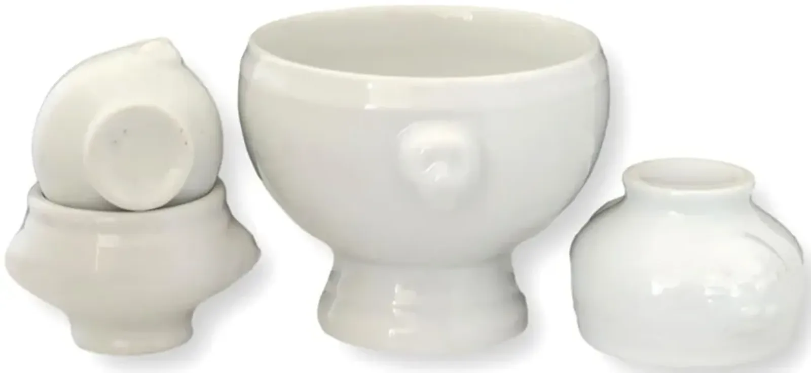 Mixed French Porcelain Lion Bowls