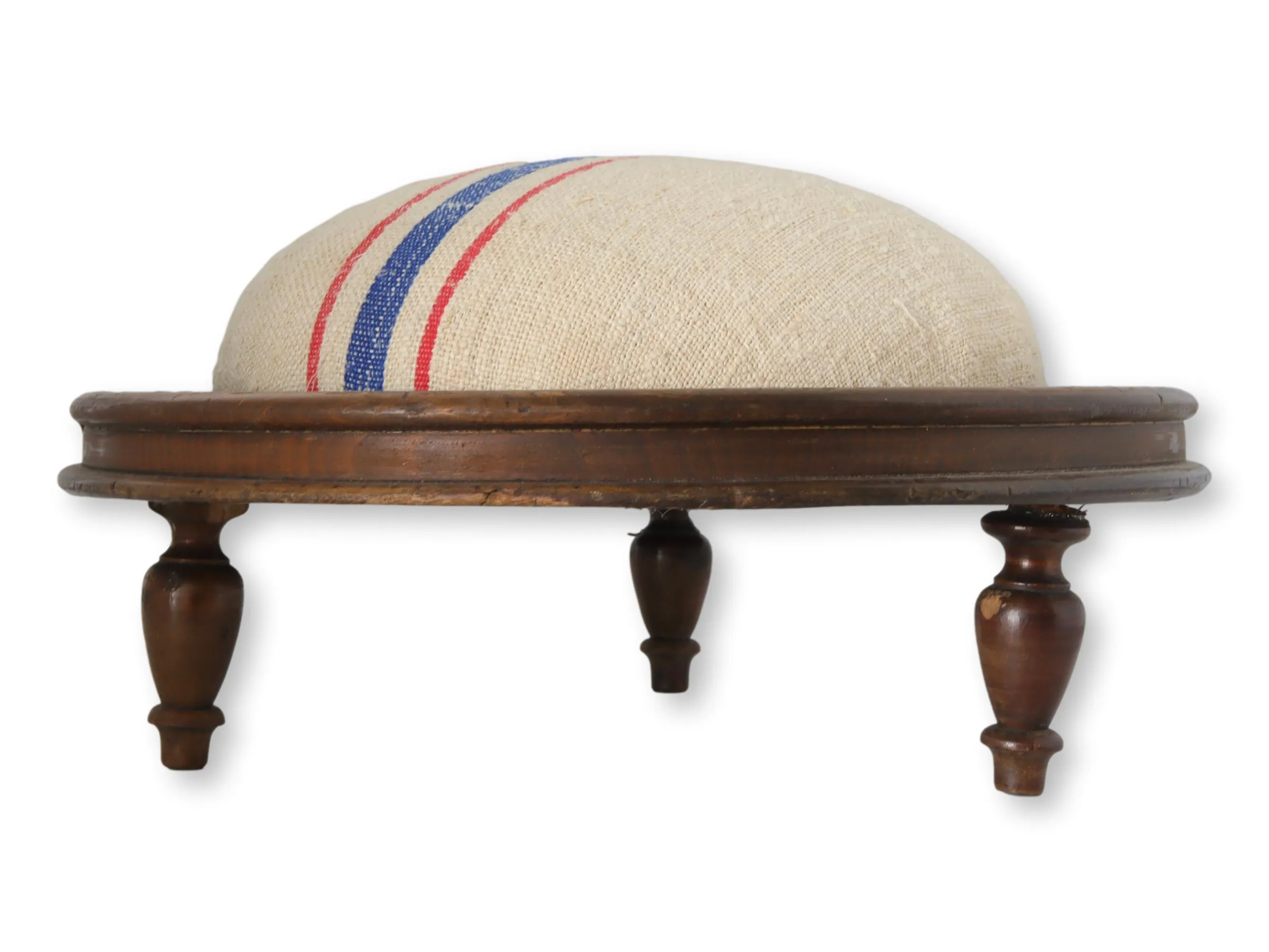 Antique Striped Grainsack Footstool