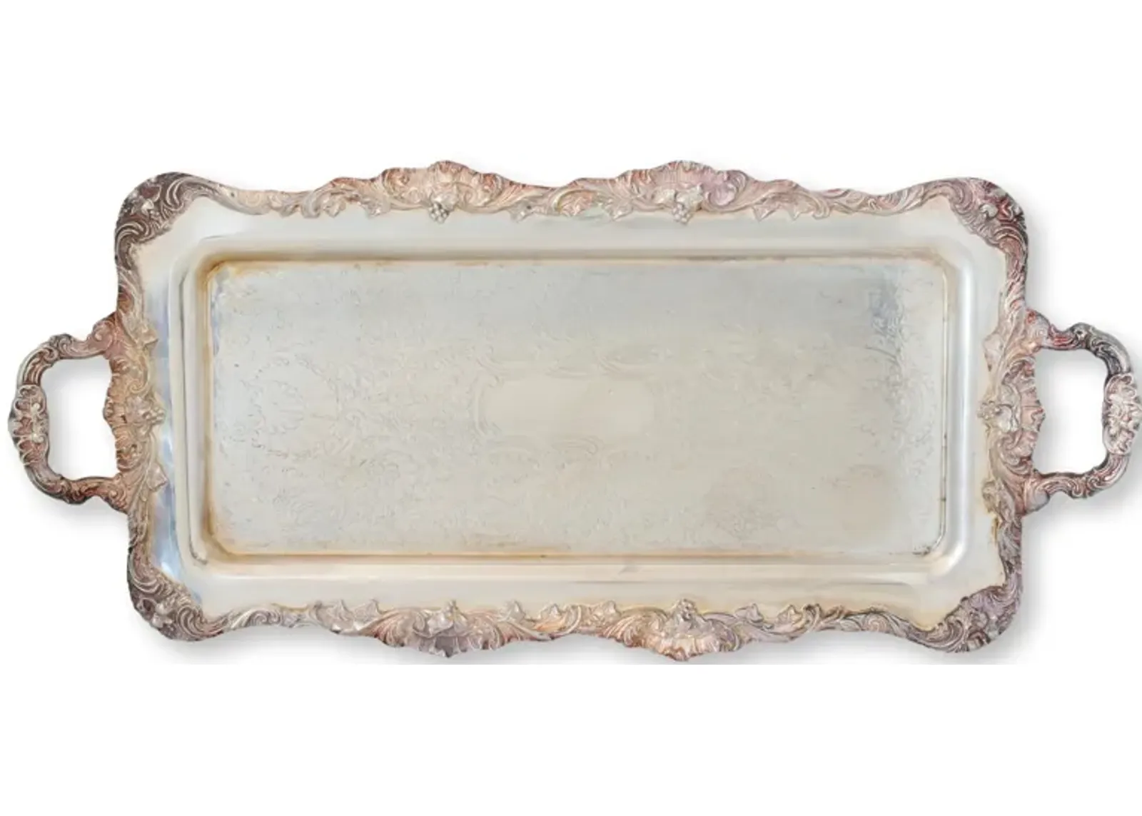 1920s English Silver-Plate Serving Tray