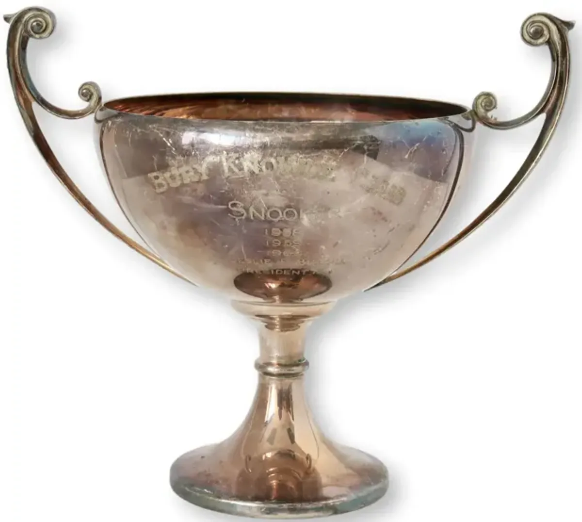 1950s Bury Knowle Club Snooker Trophy - Brown