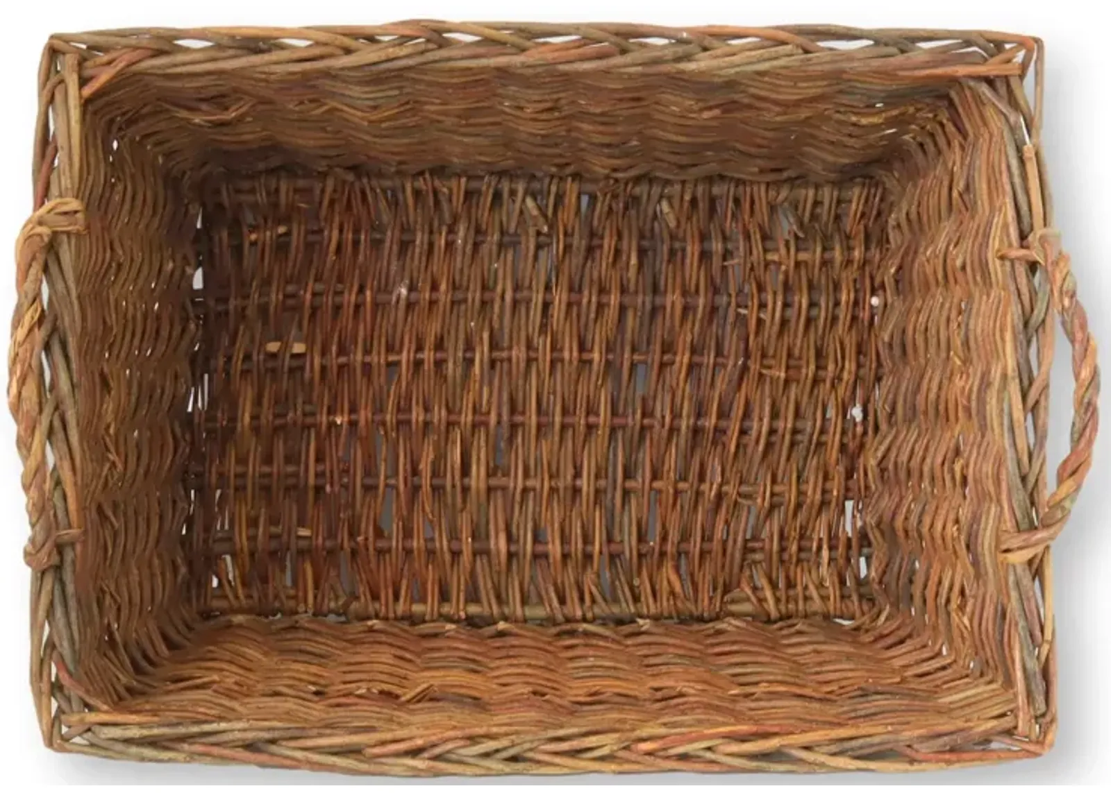 French Wicker Storage Basket - Handcrafted