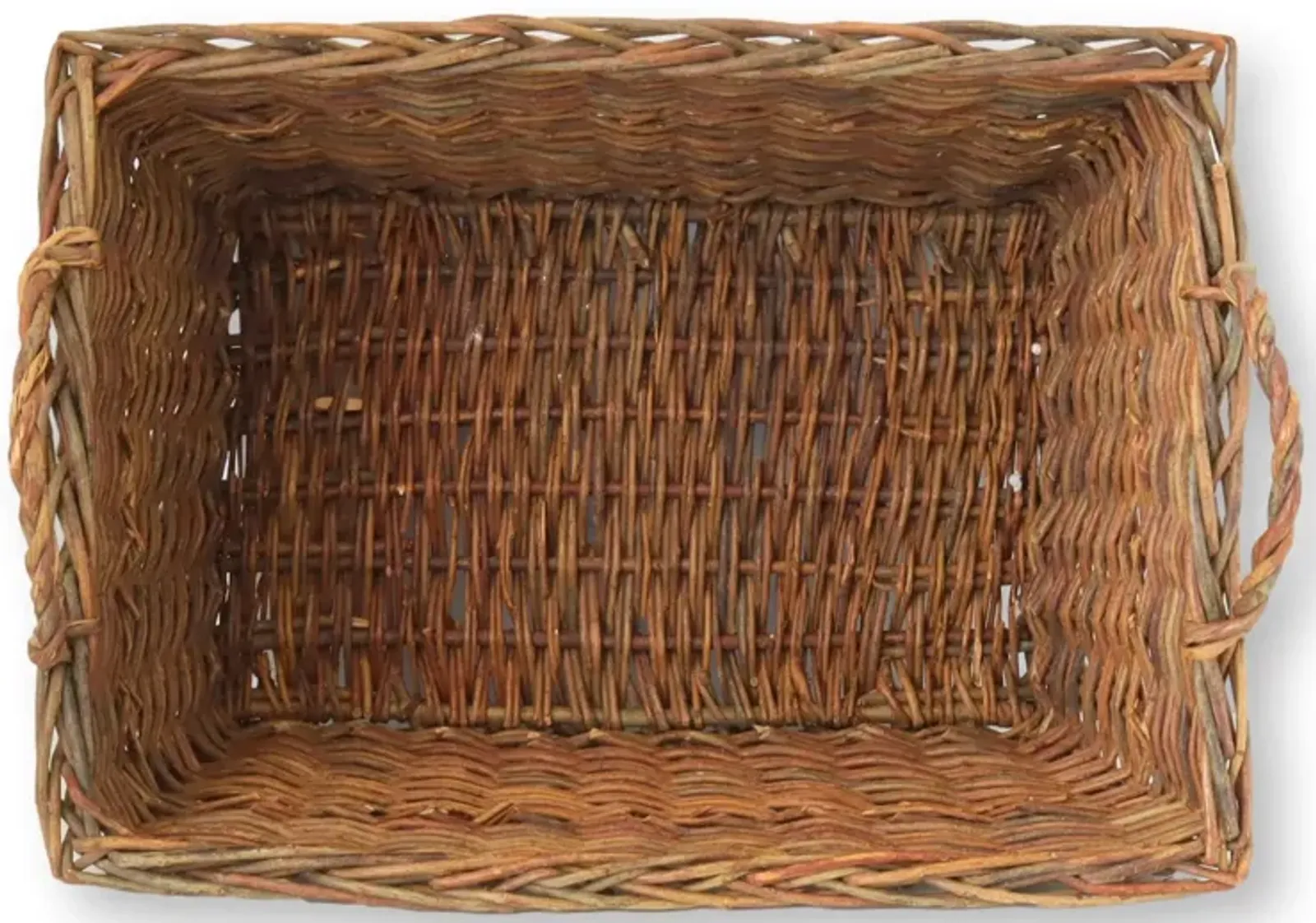 French Wicker Storage Basket - Handcrafted