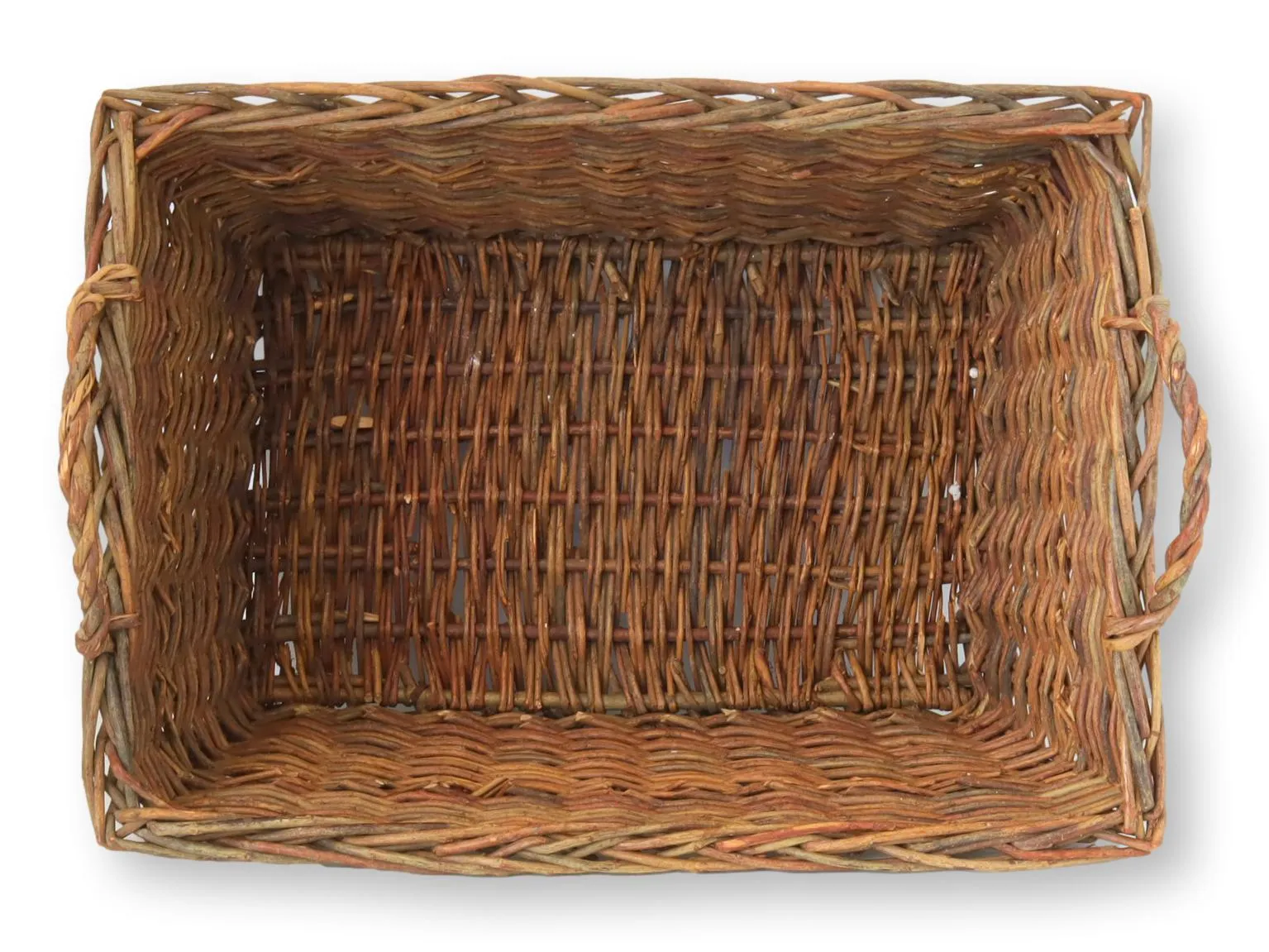 French Wicker Storage Basket - Handcrafted