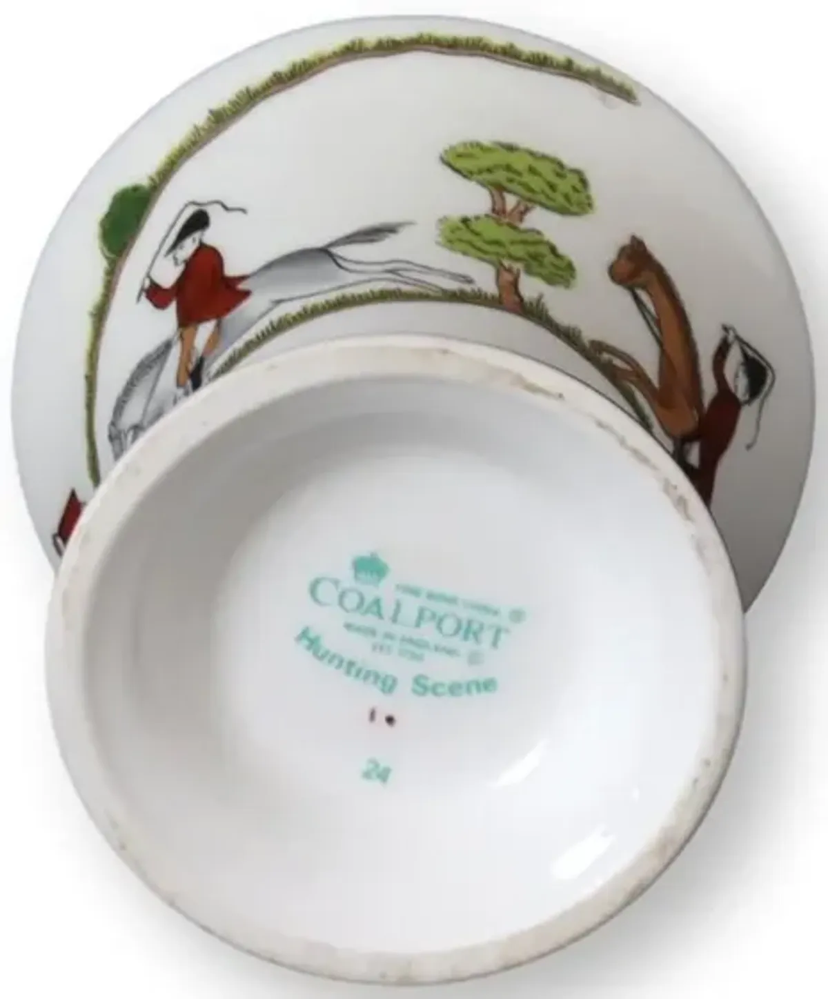 Coalport Hunting Scene Posy Pot