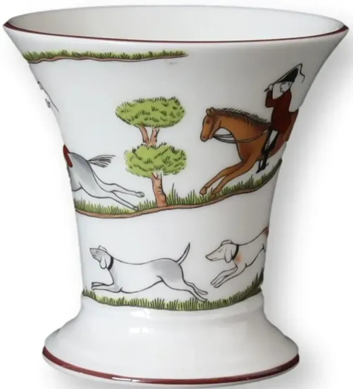 Coalport Hunting Scene Posy Pot