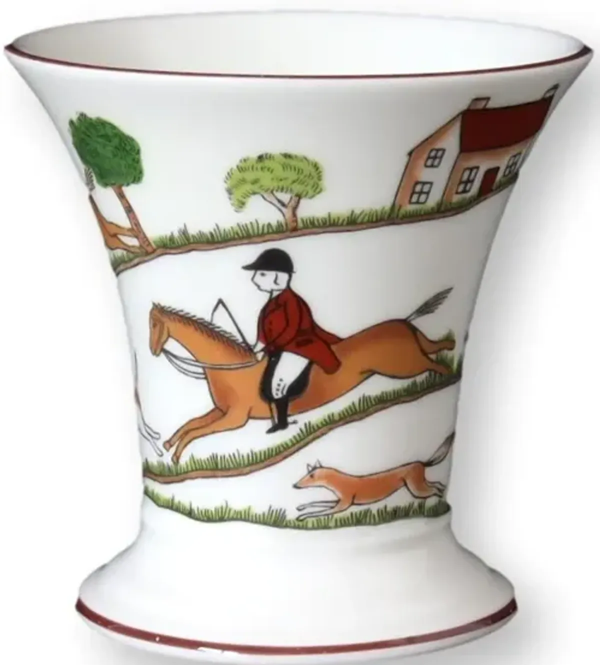 Coalport Hunting Scene Posy Pot