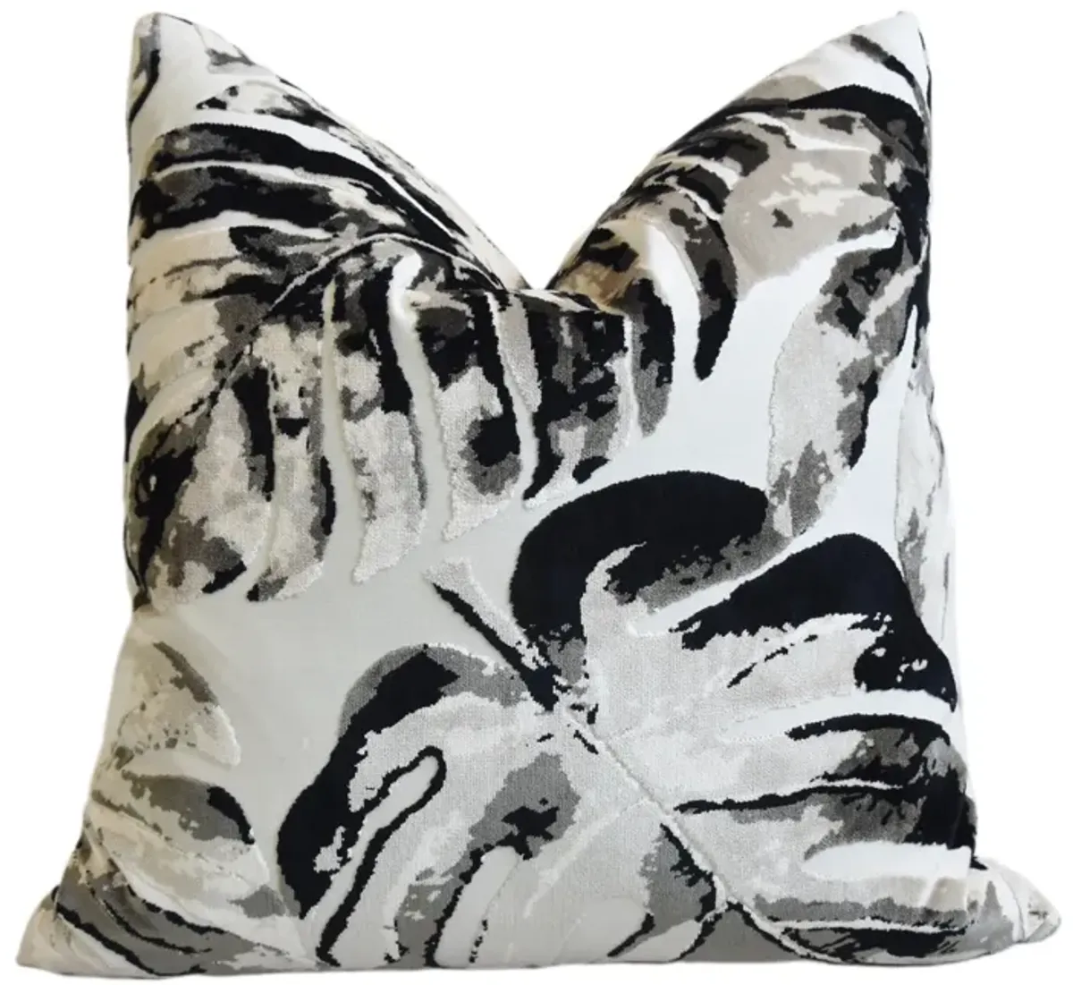 Contemporary Botanical Velvet Pillow