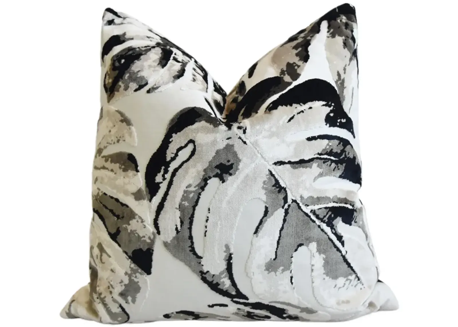 Contemporary Botanical Velvet Pillow