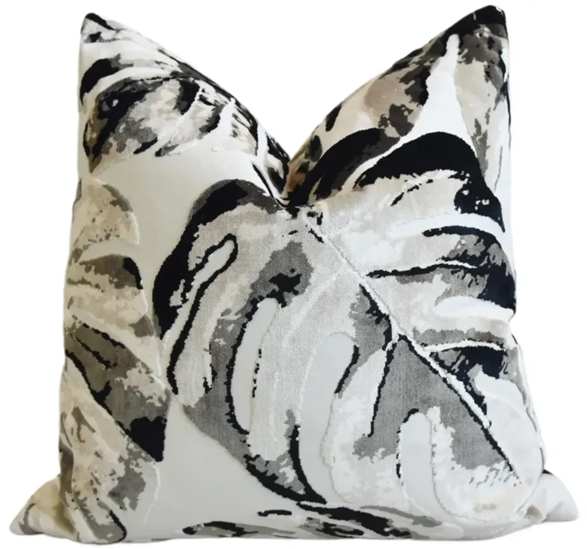 Contemporary Botanical Velvet Pillow