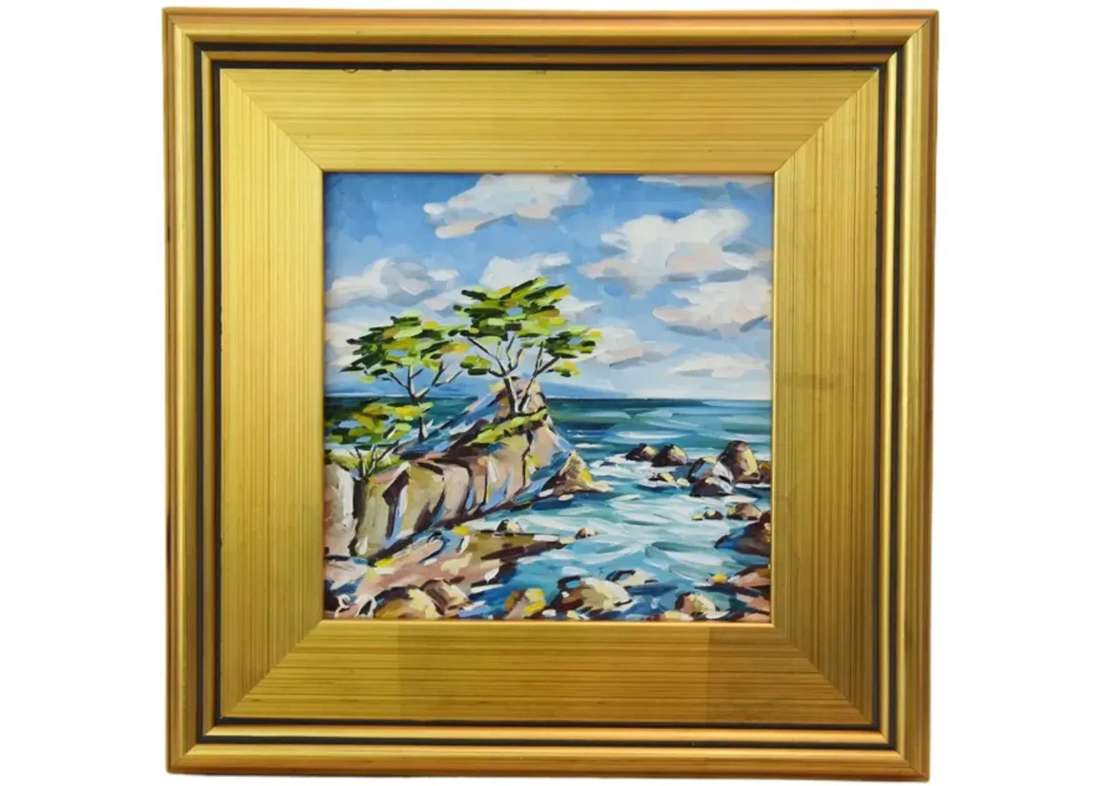 Monterey CA Cyprus Seascape Oil Painting