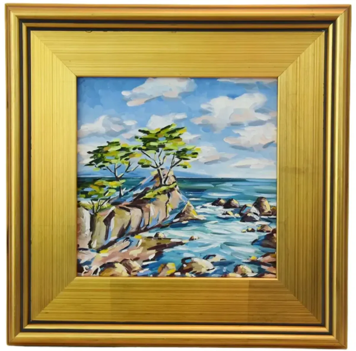 Monterey CA Cyprus Seascape Oil Painting