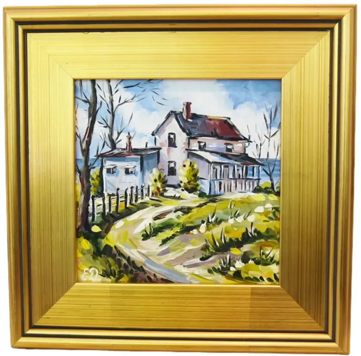 Farmhouse Landscape Oil Painting