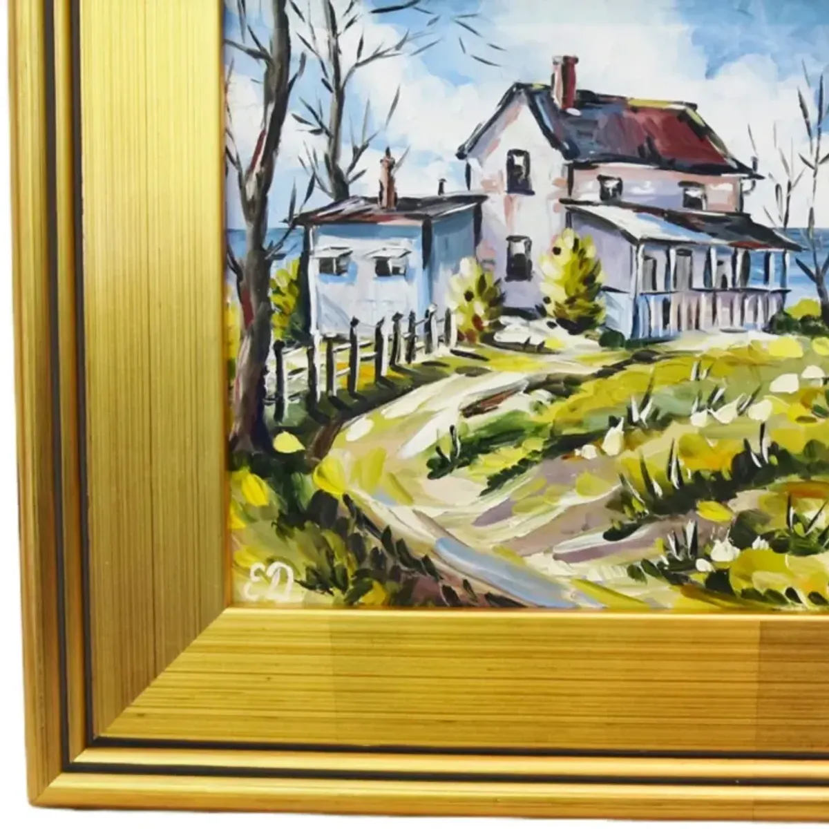 Farmhouse Landscape Oil Painting