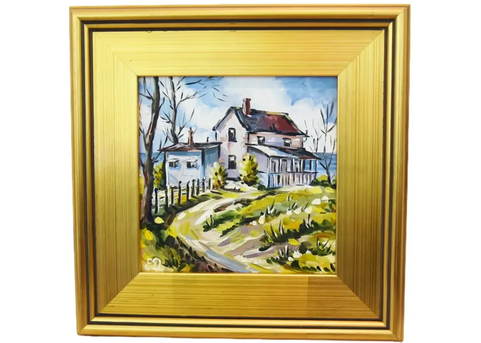 Farmhouse Landscape Oil Painting