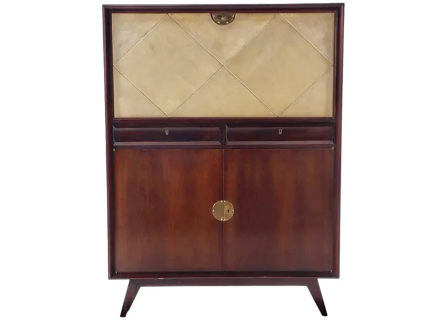 Mahogany & Parchment Fall Front Bar