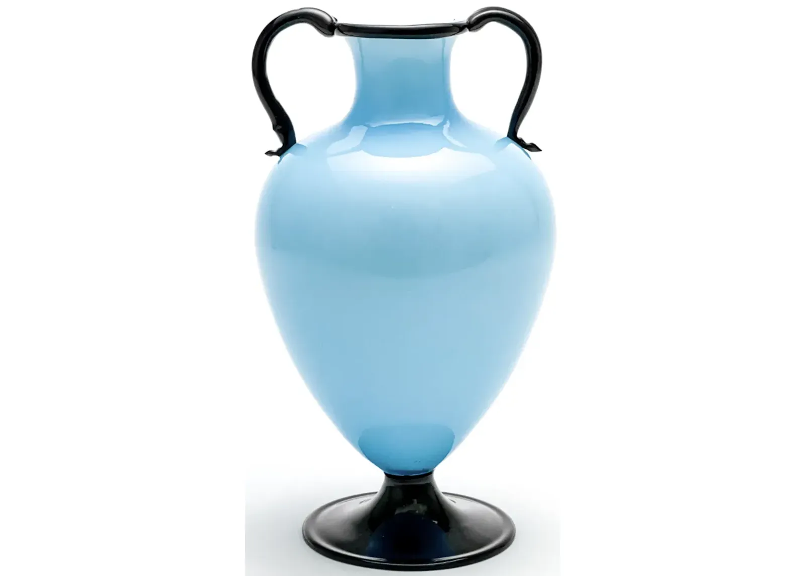 Murano Blue Incamiciato Glass Vase