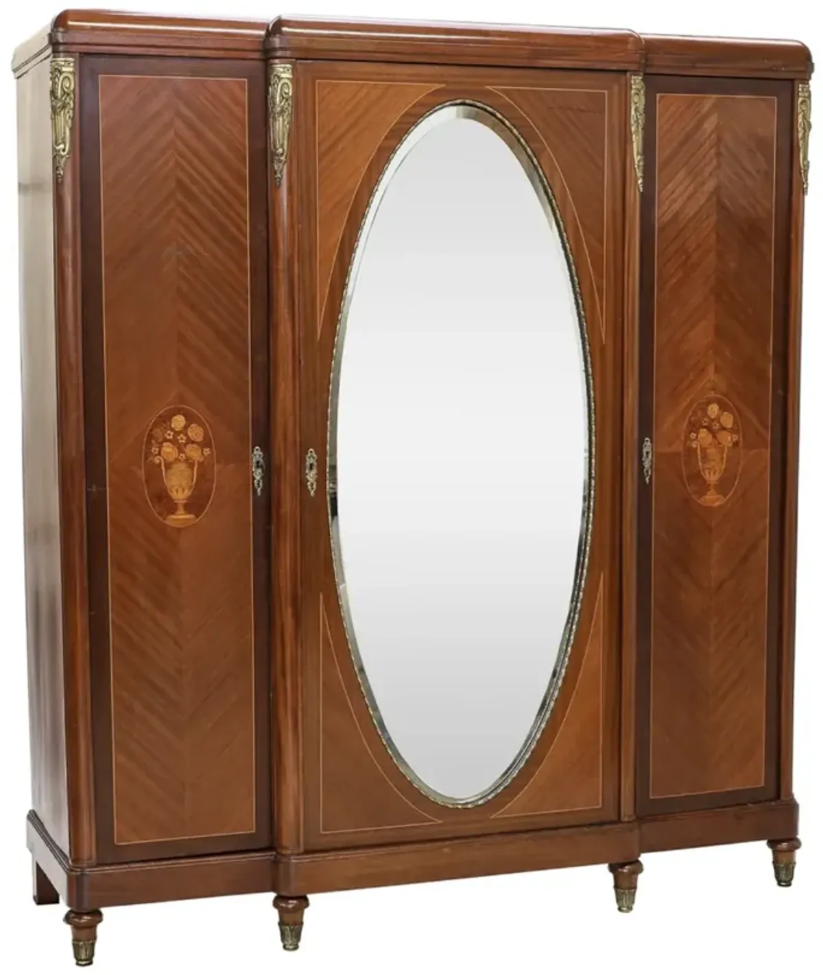 French Louis XVI Style Mahogany Armoire