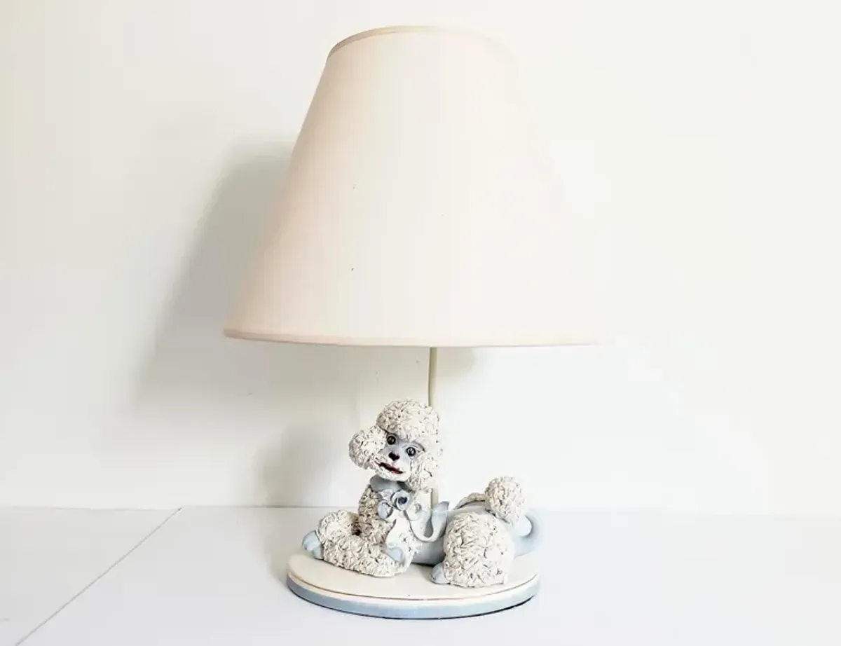 1950s French Poodle Lamp w/Shade