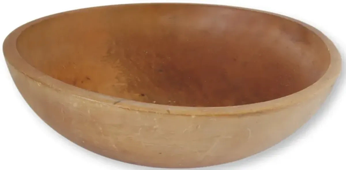 American Hand Turned Wood Dough Bowl - New England Mercantile - Brown