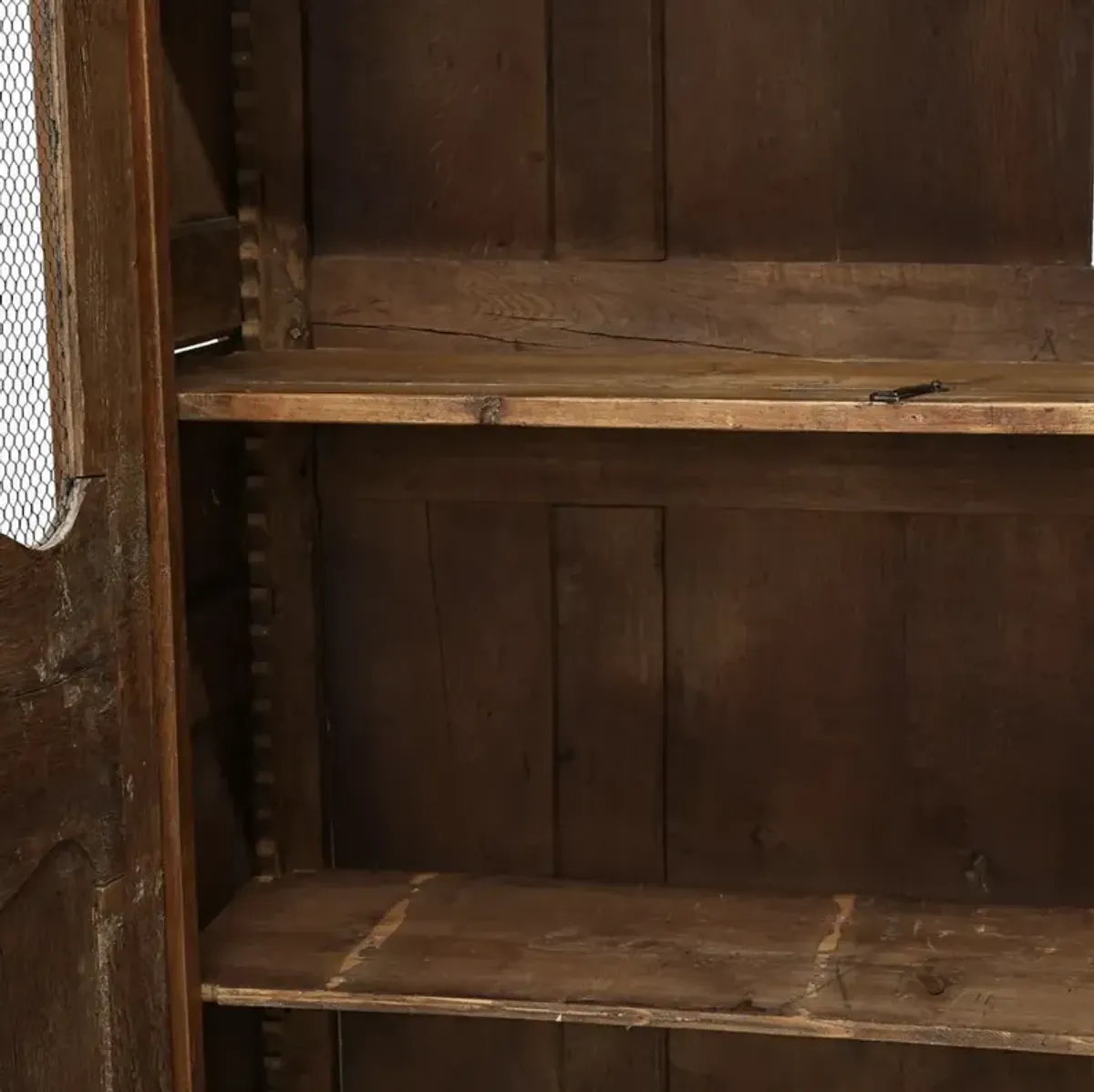 French Provincial Oak Bookcase Cabinet