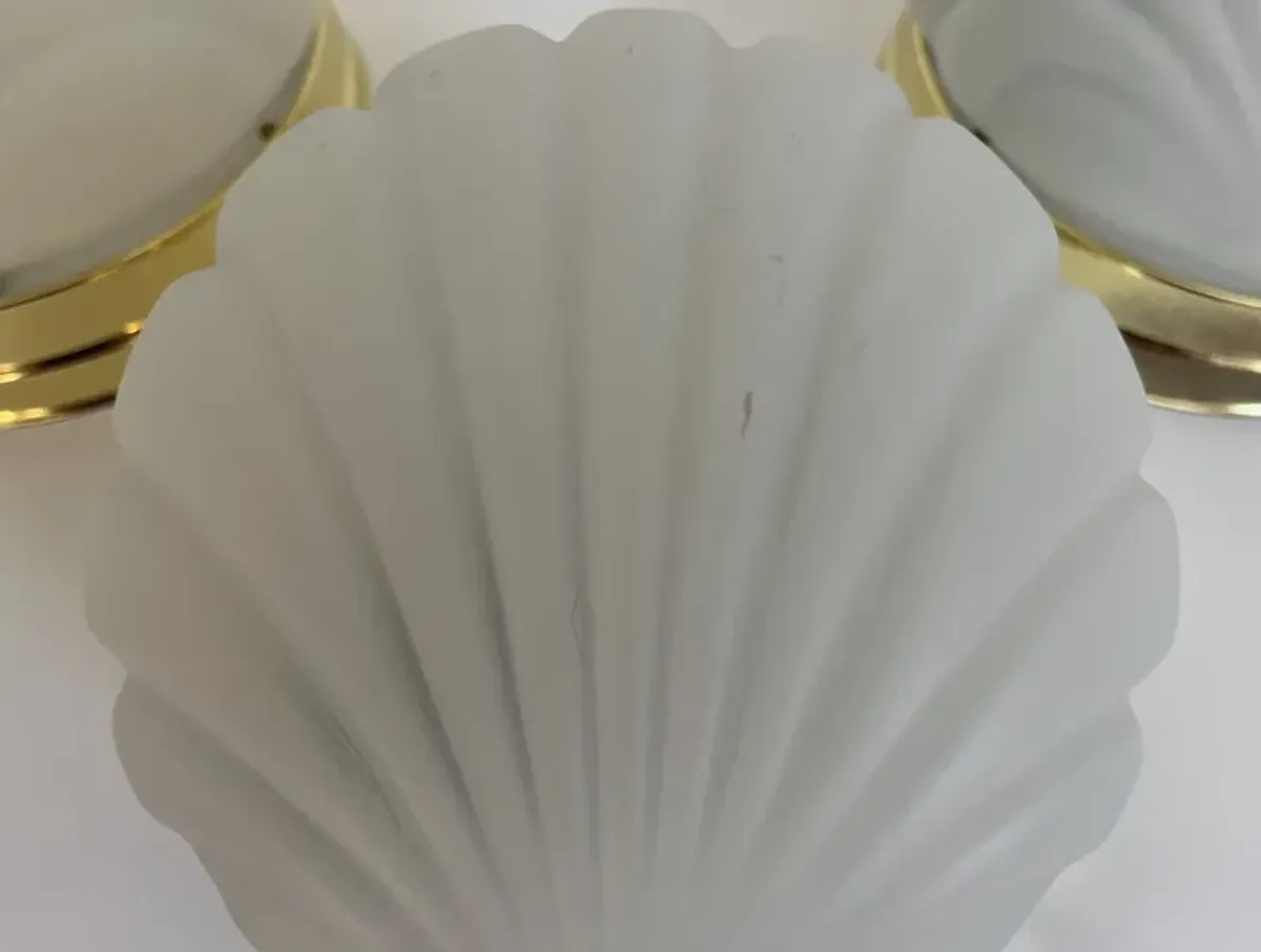 Scallop Shell Wall Lights - Set of 3 - White