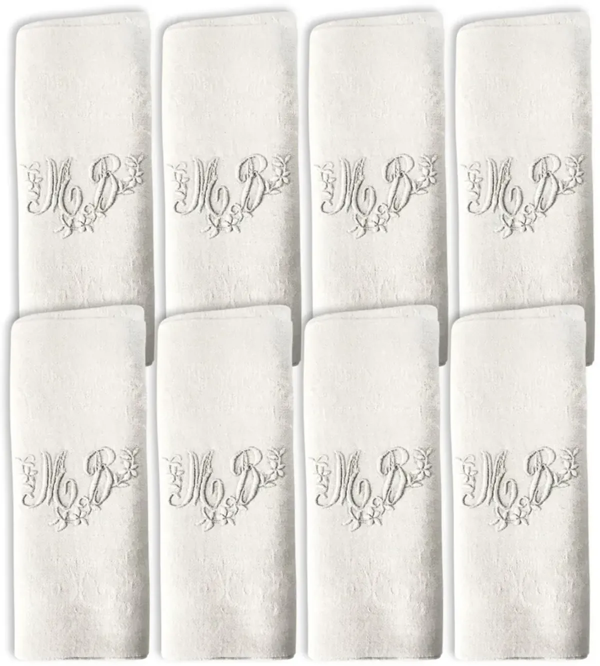 Antique French "MB" Dinner Napkins - Set of 8