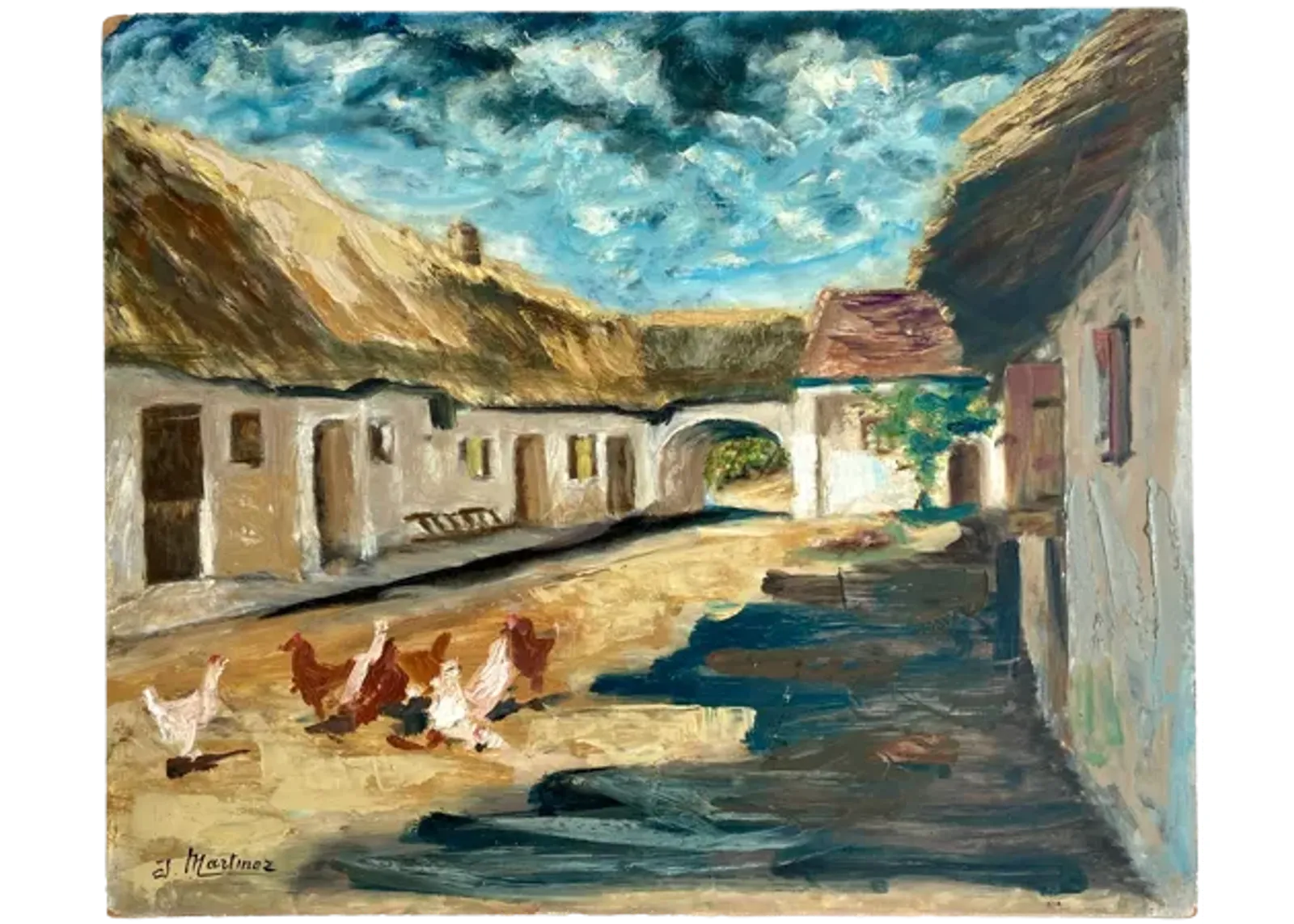 French Village Oil Painting