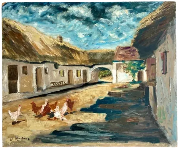 French Village Oil Painting