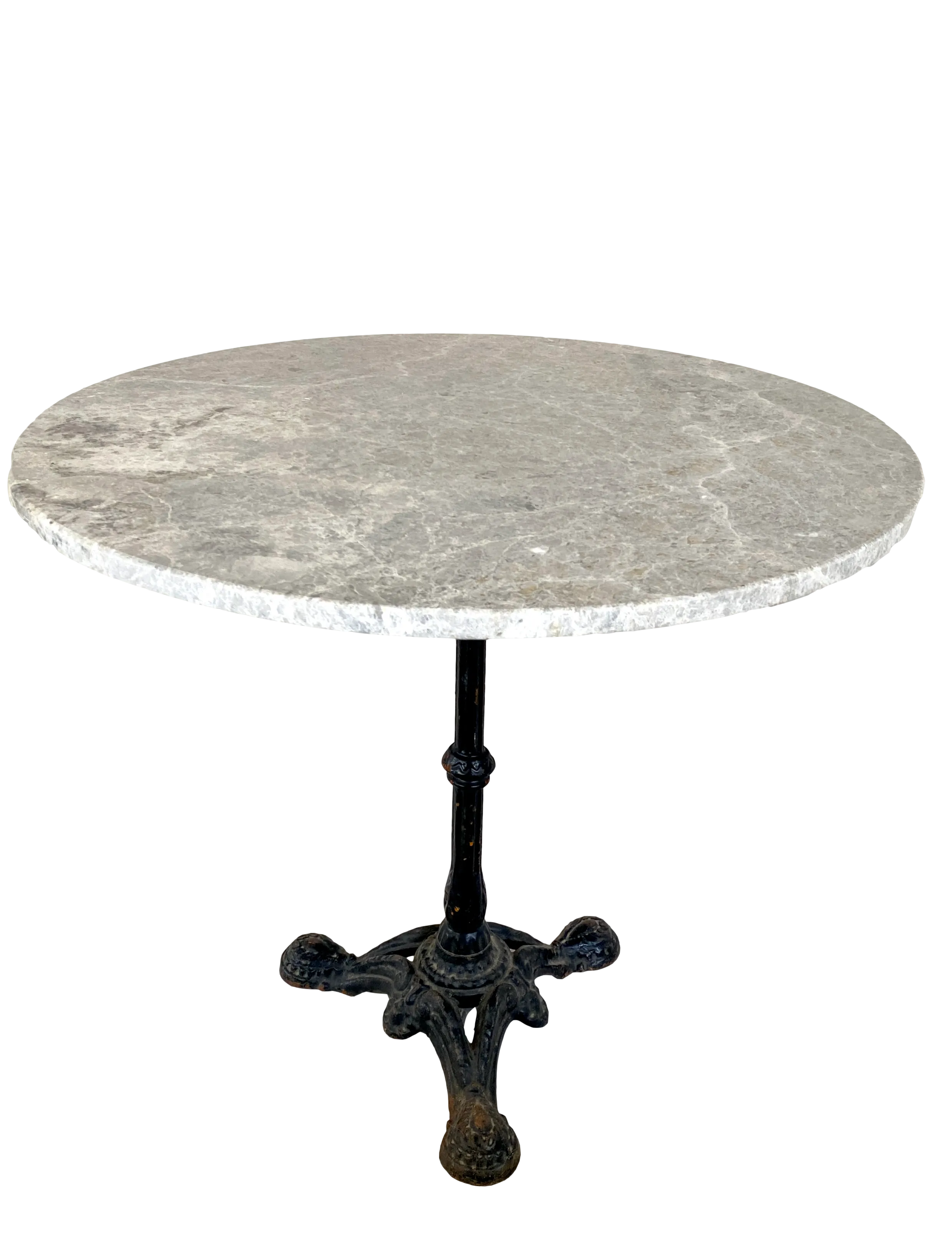 1930s French Marble Top Bistro Table