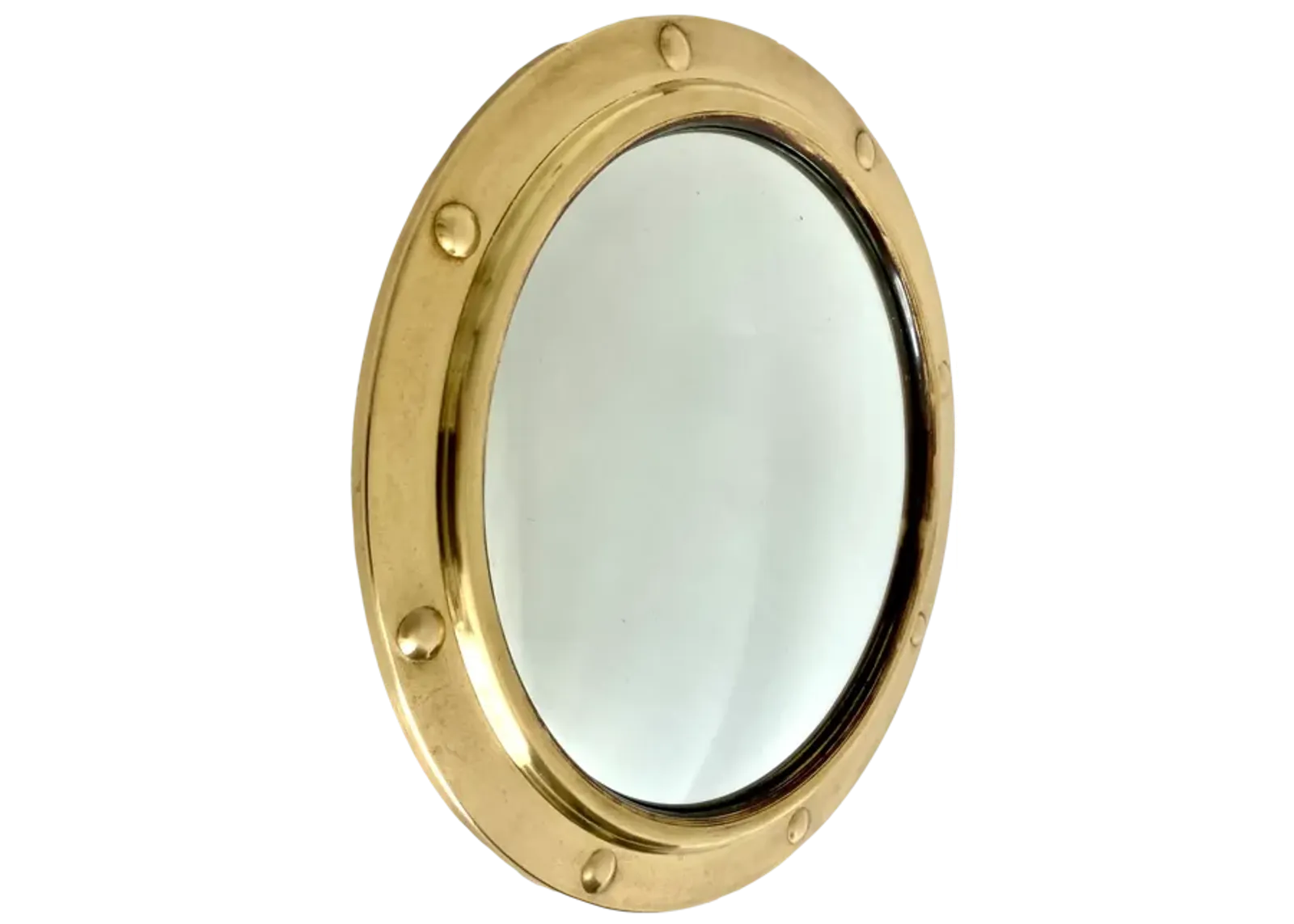 Brass Framed Convex Mirror