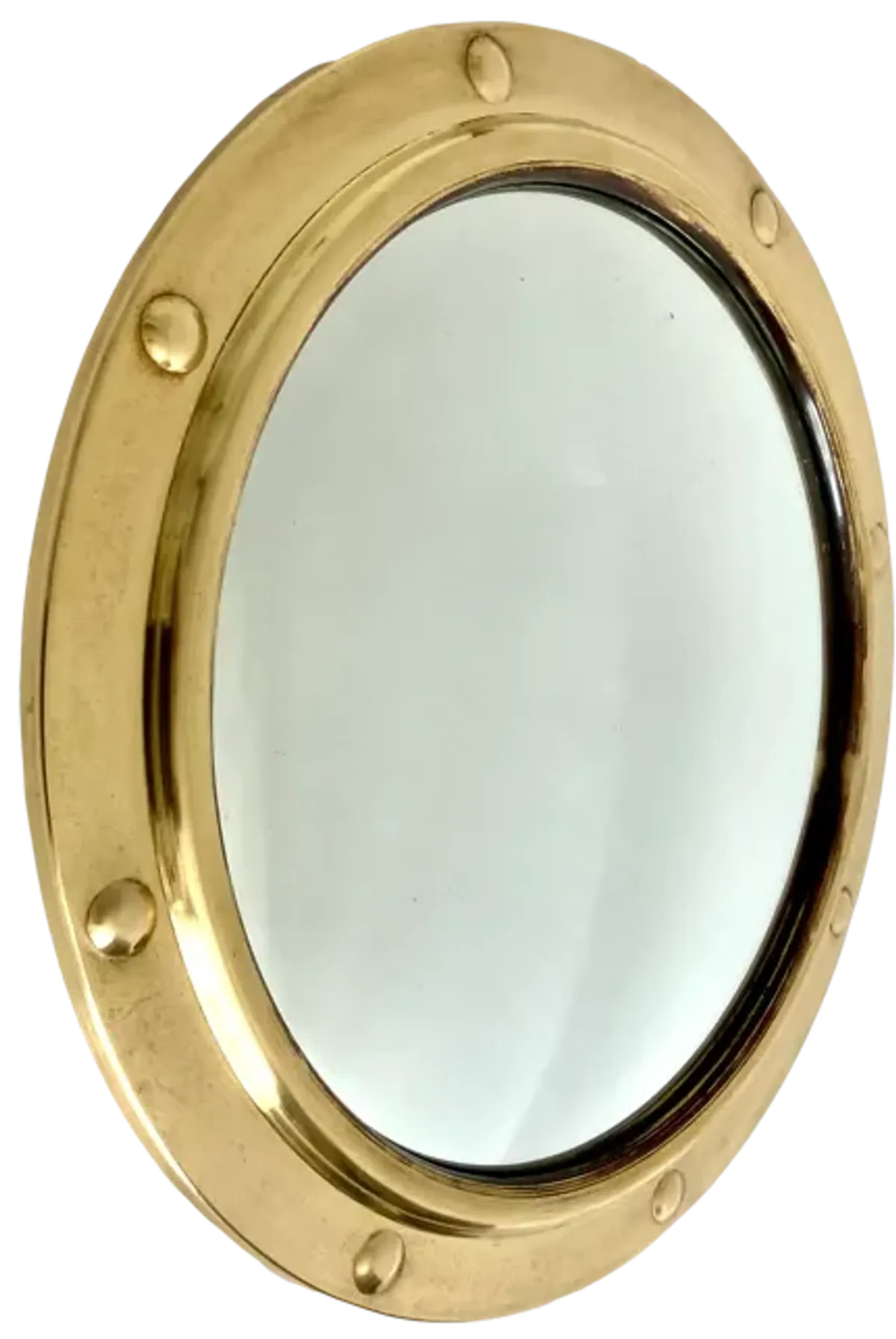 Brass Framed Convex Mirror