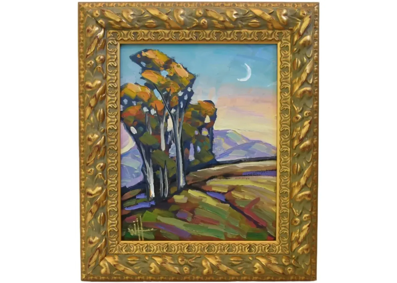 Wm. Hawkins Trees Landscape Painting