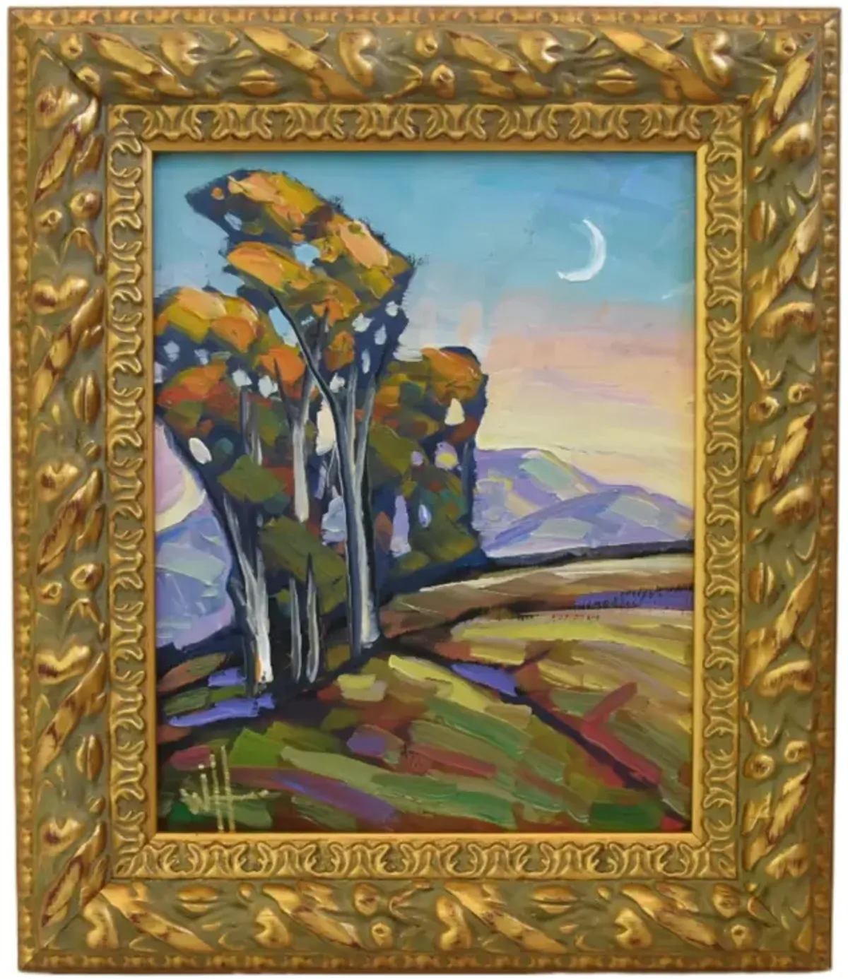 Wm. Hawkins Trees Landscape Painting