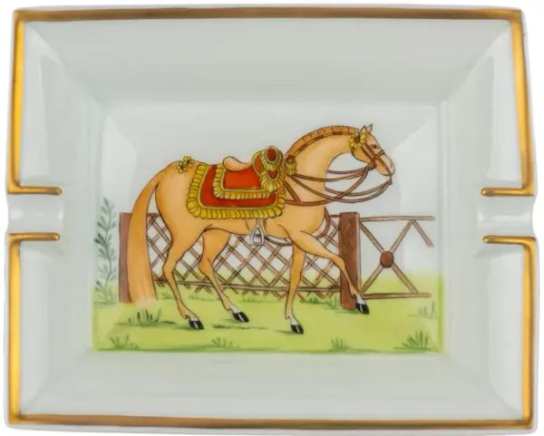 Hermès Red Saddle Horse Ashtray - Vintage Lux