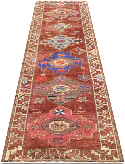 1960s Turkish Oushak Runner -2'8"x11'5"