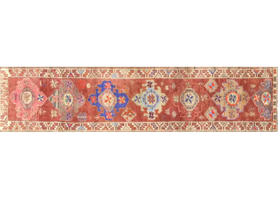 1960s Turkish Oushak Runner -2'8"x11'5"