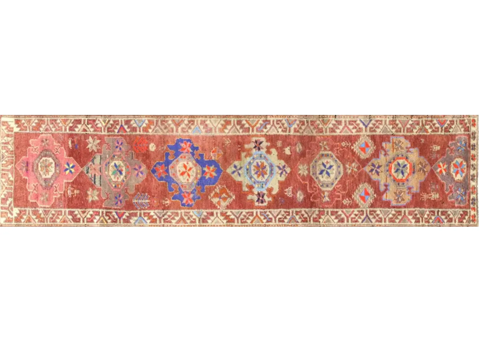 1960s Turkish Oushak Runner -2'8"x11'5"