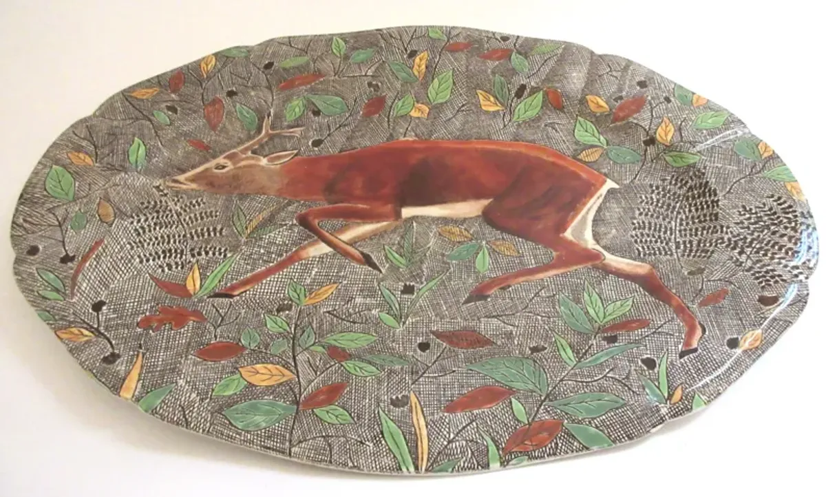 Gien French Faience Deer Platter