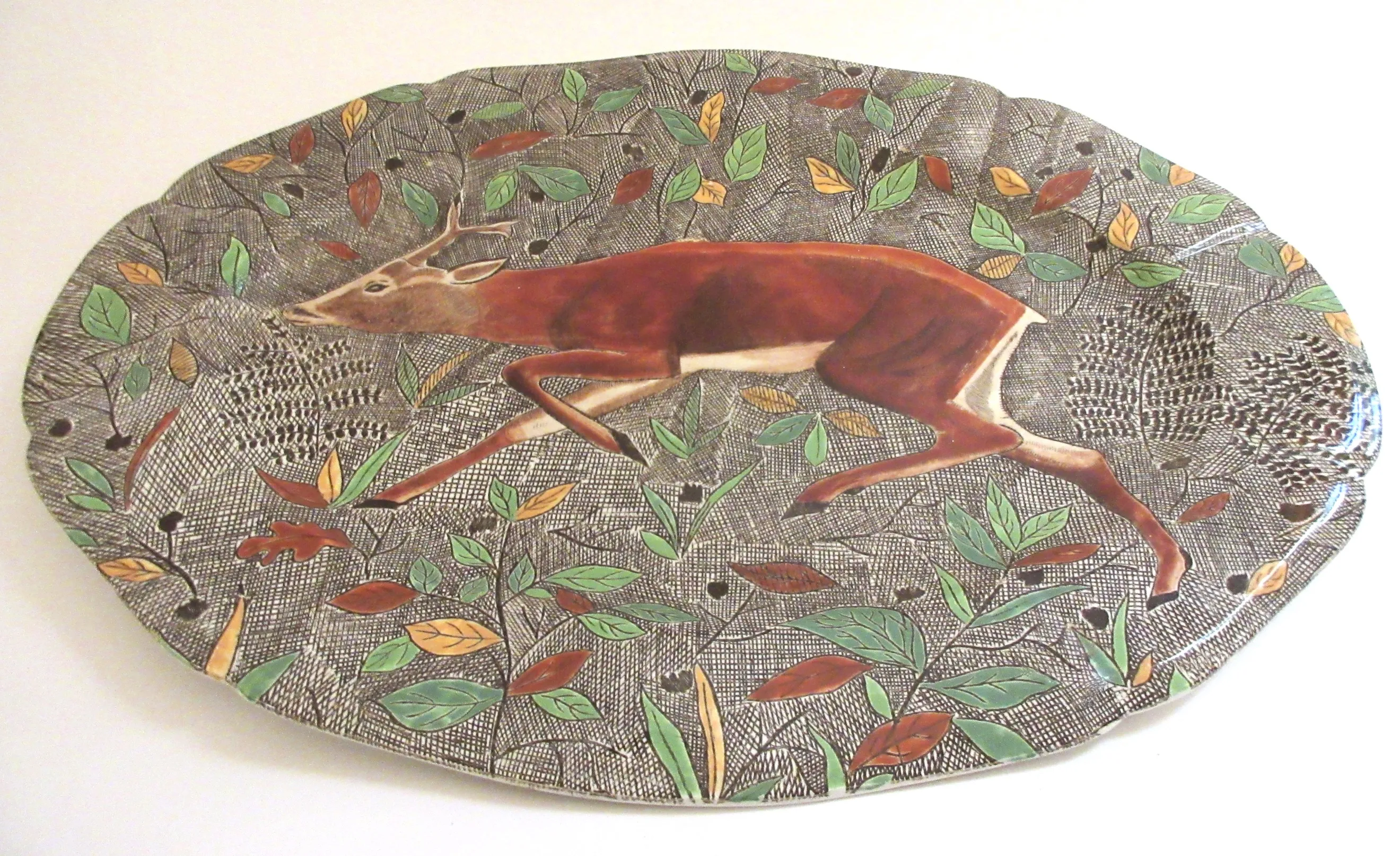 Gien French Faience Deer Platter