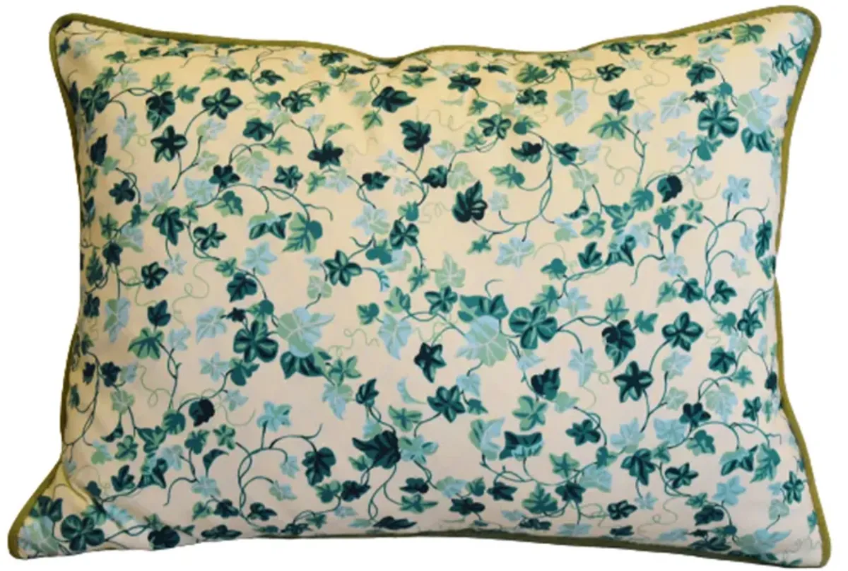 Green Ivy Floral Botanical Pillow