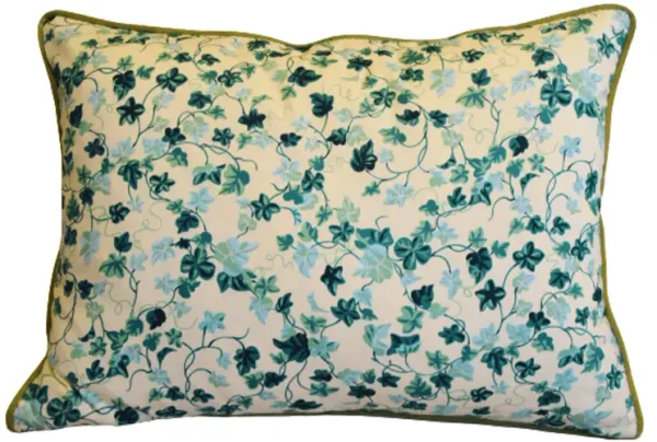 Green Ivy Floral Botanical Pillow
