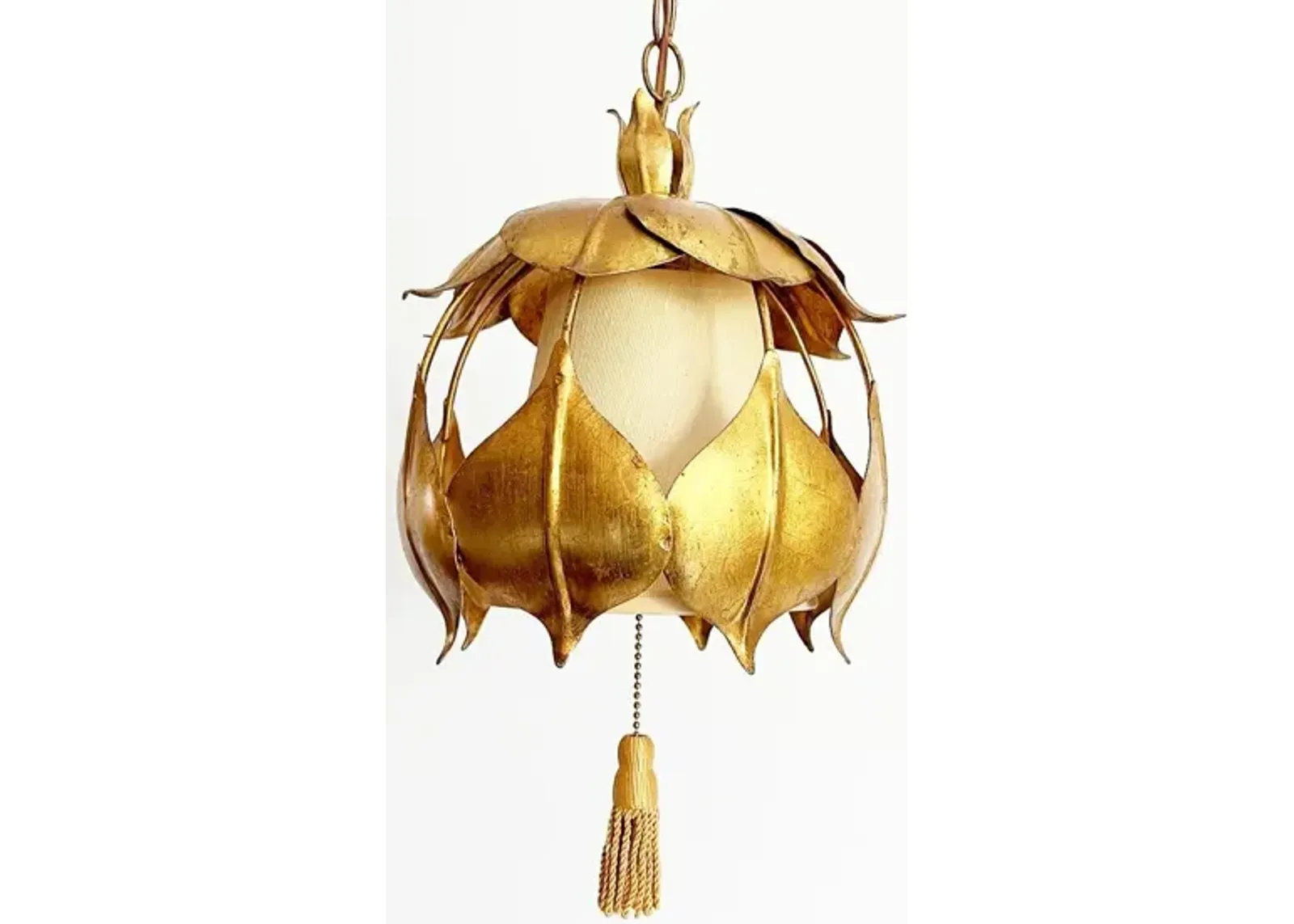 1960s Italian Gilt Lotus Light