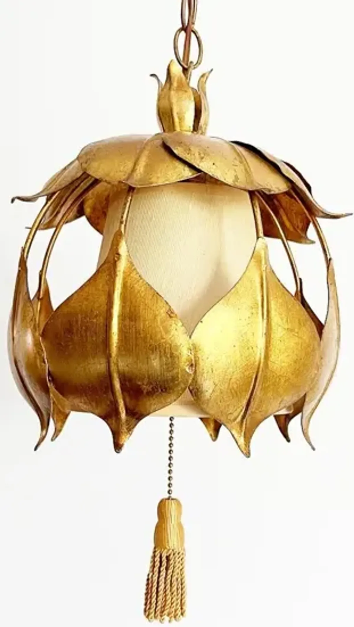 1960s Italian Gilt Lotus Light