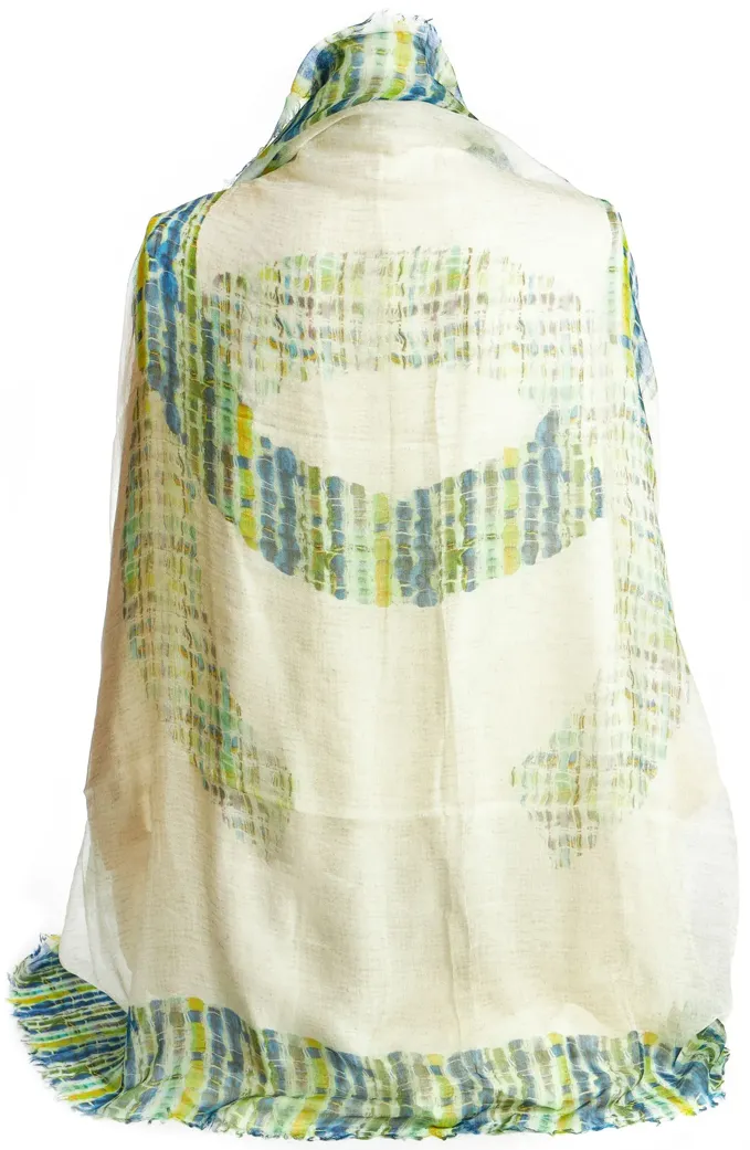 Chanel New Cashmere Green Logo Shawl