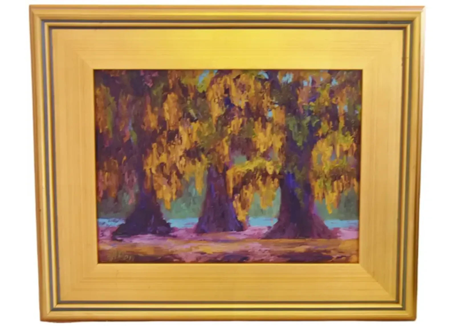 Spanish Moss Trees Landscape Painting