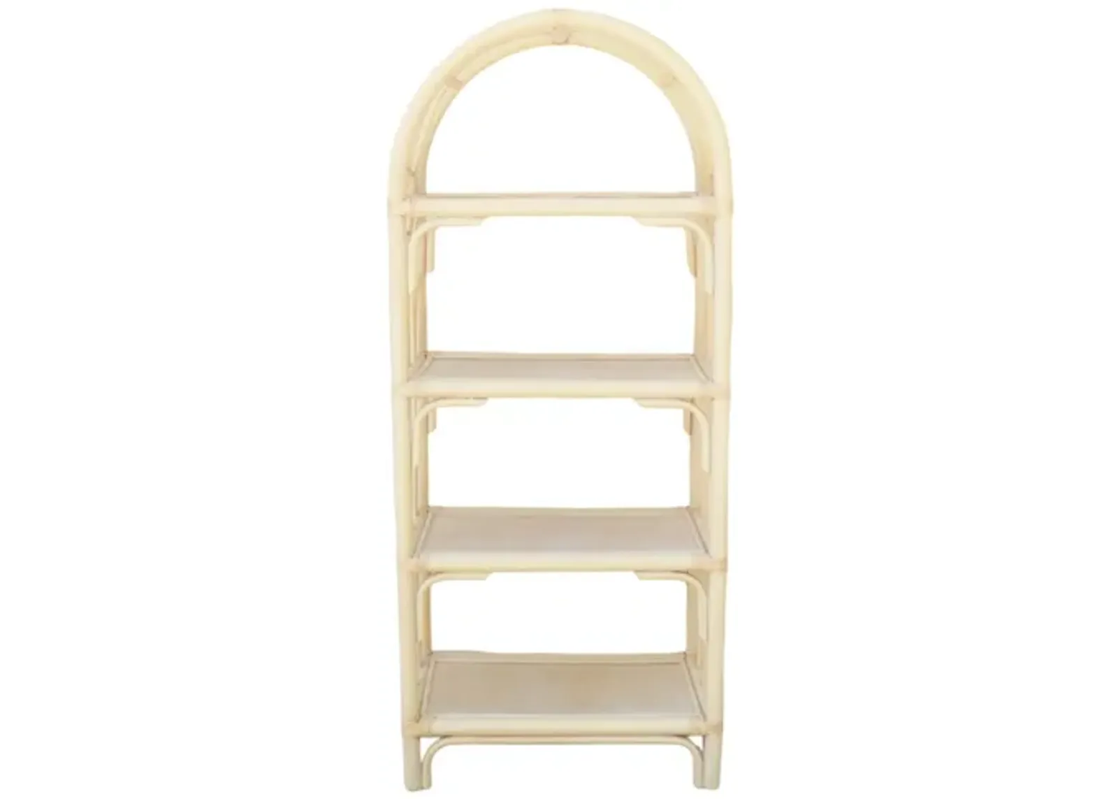 Bamboo & Rattan Etagere - Beige