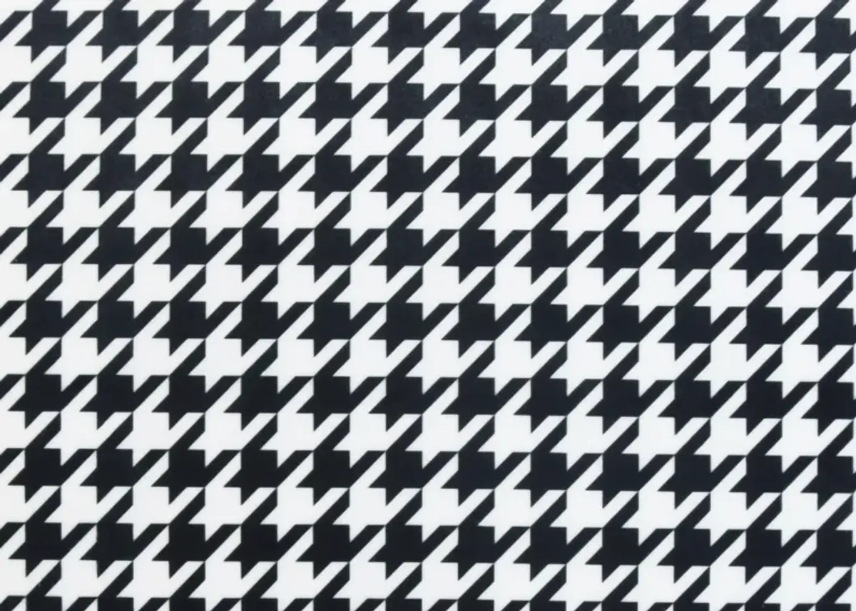 Black & White Velvet Houndstooth Pillow