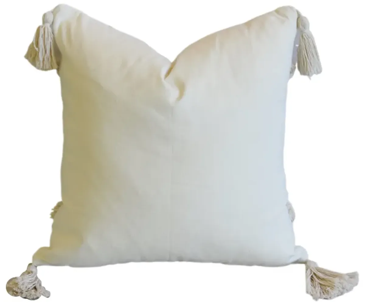 Nautical Beach Pool Tasseled Pillow