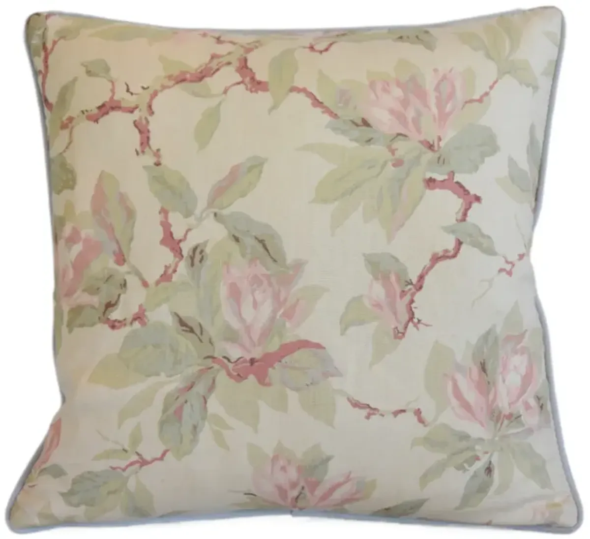 English Pink Blossom Magnolia Pillow